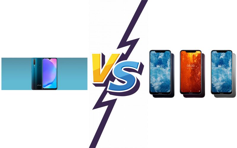 compare vivo Y17 vs Nokia 8.1 (Nokia X7)