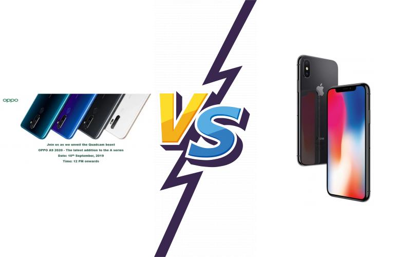 compare Oppo A9 (2020) vs Apple iPhone X compare Oppo A9 (2020) vs Apple iPhone X