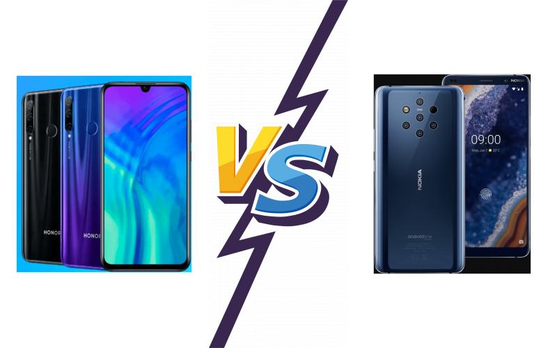 compare Honor 20 lite (China) vs Nokia 9 PureView compare Honor 20 lite (China) vs Nokia 9 PureView
