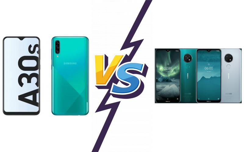 compare Samsung Galaxy A30s vs Nokia 6.2 compare Samsung Galaxy A30s vs Nokia 6.2