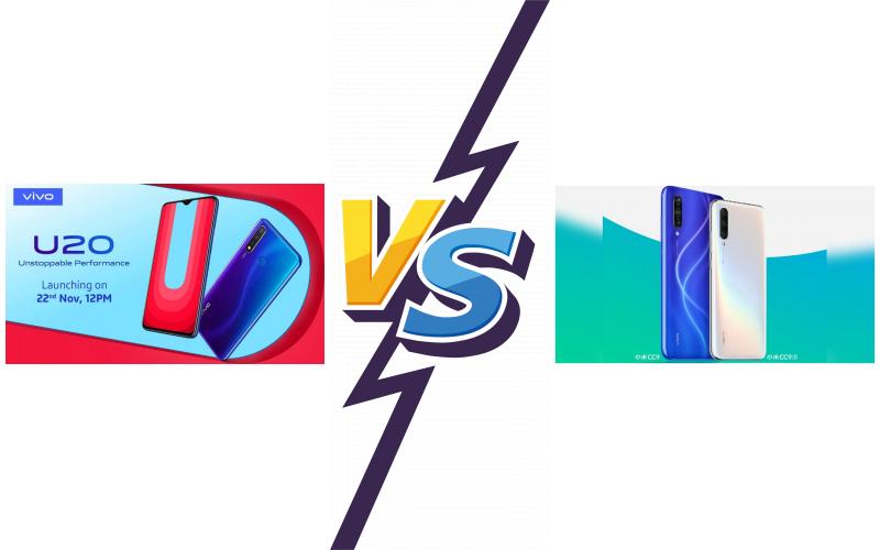 compare vivo U20 vs Xiaomi Mi CC9 compare vivo U20 vs Xiaomi Mi CC9