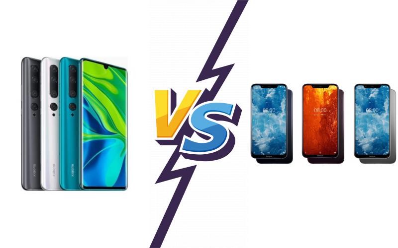 compare Xiaomi Mi Note 10 vs Nokia 8.1 (Nokia X7) compare Xiaomi Mi Note 10 vs Nokia 8.1 (Nokia X7)
