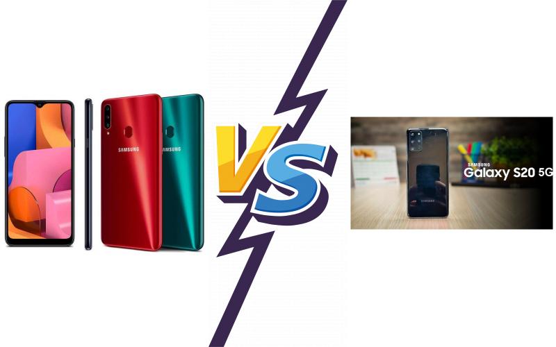 compare Samsung Galaxy A21s vs Samsung Galaxy S20 5G compare Samsung Galaxy A21s vs Samsung Galaxy S20 5G