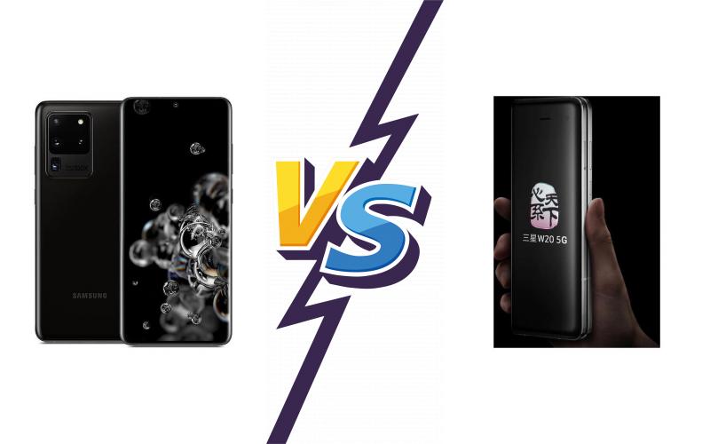 compare Samsung Galaxy S20 Ultra vs Samsung W20 5G compare Samsung Galaxy S20 Ultra vs Samsung W20 5G