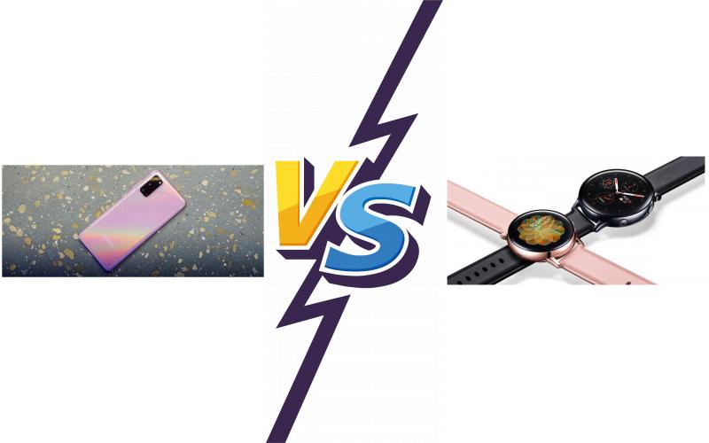 compare Samsung Galaxy S20 vs Samsung Galaxy Watch Active2 Aluminum compare Samsung Galaxy S20 vs Samsung Galaxy Watch Active2 Aluminum